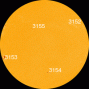 New sunspot AR3153 is crackling with C-class solar flares. Based on the sunspot's size (it's big) stronger flares may be in the offing.