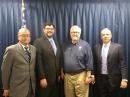 (L-R) FEMA Chief Technology Officer Ted Okada, K4HNL; ARRL Emergency Preparedness Manager Mike Corey, KI1U; FEMA Administrator Craig Fugate, KK4INZ, and ARRL CEO Tom Gallagher, NY2RF.