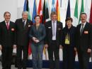 The IARU Region 1 EUROCOM Working Group organized exhibition in the European Parliament, focusing on emergency communications, education and space, with the aim to raise awareness of the Amateur Radio Service among European politicians. Pictured are (left to right) Panayot Danev, LZ1US; Claude Van Pottelsberghe de la Potterie, ON7TK; MEP Birgit Sippel; Thilo Kootz, DL9KCE; European Commissioner for International Cooperation, Humanitarian Aid and Crisis Response Kristalina Gerogieva, and IARU Region 1 President Hans Blondeel Timmerman, PB2T. ON7TK is the President of the Union Royale Belge des Amateurs-Emetteurs/Koninklijke Unie van de Belgische Zendamateurs/Königliche Union der Belgischen Funkamateure (UBA), Belgium's IARU Member-Society.