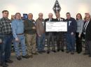 (L-R) Mickey Favoino, K2NRS, OCARC; Mike Lisenco, N2YBB, Hudson Division Director; Bruce Baccaro, K2ULZ, OCARC President; Tom Ray, W2TRR, OCARC Vice President; David Sumner, K1ZZ, ARRL CEO; Gordon Shacklett, KB2SSZ, OCARC Banquet Chairman; Mark Copeletti, WM2C, OCARC Treasurer; Lauren Clarke, KB1YDD, ARRL Individual Giving Manager, and Harold Kramer, WJ1B, ARRL COO. 