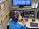 Amateur-Extra Class operator Oliver Johnson, KC1TCM, 12, operates as W1AW from the ARRL Hiram Percy Maxim Memorial Station. 