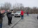 Working the AO-27 bird at NKC hamfest. [Sterling Coffey, N0SSC, Photo]