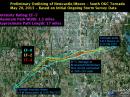 This map -- courtesy of the National Weather Service in Norman, Oklahoma -- shows the track and varying strength of the tornado that swept through Oklahoma on May 20, destroying much of the city of Moore. 