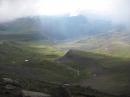 At 13,000 feet, our climb route through the Nellie Creek meadow.