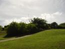 The NP2B antennas: (Left) 2 element 40 meter beam, (Center) WARC log periodic. (Right) tribander with 80 meter dipole below.