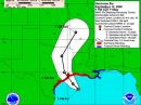 This map, courtesy of the National Weather Service, show Ike's projected path over the next five days.