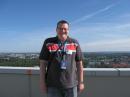 Hannes, OE3SGU, on top of building D.