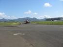 The US Coast Guard provided an HH-60 to transport HAMs to Camp Rilea. Here it is arriving at the Tillamook Airport. [Greg Sands, N1COM, Photo]