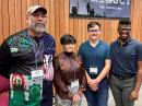 Ham Radio Project Lead Jesse Alexander, WB2IFS (left) attended HamSCI Workshop 2023 in March with three of his students from "Wave 1" Cohort: Sullivan Gutierrez Torres, 20, who attends Agnes Scott College in Decatur, Georgia; Logan Slimp, 18, of Albuquerque, New Mexico, and Nejon McBride-Stubbs, 20, of Prairie View, Texas. (Bob Inderbitzen, NQ1R / ARRL, photo)