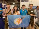 Philipp Springer, DK6SP (on the right), is Chair of the IARU Region 1 Youth Working Group. He is seen promoting Youngsters On the Air (YOTA) at the 2019 Dayton Hamvention. [Bob Inderbitzen, NQ1R, photo]